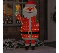 vidaXL Décoration Père Noël 100×180 cm tissu 200 LED blanc chaud intérieure et extérieure