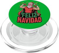 Père Noël déchiqueté Feliz Navidad PopSockets PopGrip pour MagSafe
