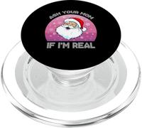 Père Noël Demande à ta Maman si Je suis Vrai Pull Femme Fille PopSockets PopGrip pour MagSafe