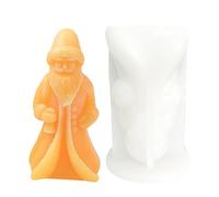 Père Noël d'hiver en silicone - moule en résine pour statue de père Noël, nouveau sac à dos de père Noël pour aromathérapie bougie moule en silicone cadeau de Noël bricolage décoration