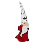 Père Noël diffuseur Durée h.19 avec Coeur et Chapeau Argent. La référence est: N 8633-09