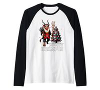 Père Noël Effrayant Merry Krampus Night Christmas Krampusnacht Manche Raglan