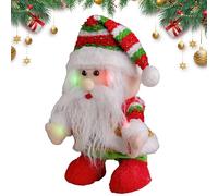 Père Noël électrique - Décoration de jouets de course de Noël - Décoration musicale du Père Noël avec lumière,pour enfants filles anniversaire vacances maison hiver