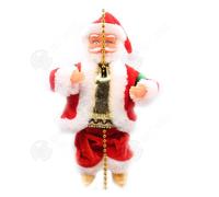 Père noël électrique grimpant sur une échelle de corde 22cm 1 m 3 vitesses chante grimpe des balles électrique escalade père noël