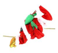 Père Noël Electrique Grimpeur sur Chaîne en Perles Jouet Décoratif de Noël avec Musique pour Arbre de Noël et Décoration Maison Matériau Duveteux et Plastique Couleur