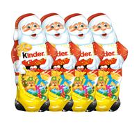 Père Noël En Chocolat Kinder 160G Pack De 4