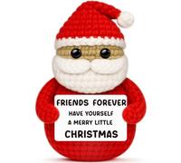 Père Noël en crochet fait à la main, jolies décorations de Noël, pour meilleure amie et homme, éléphant blanc unique pour amis, meilleure sœur