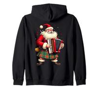 Père Noël en Kilt écossais Traditionnel avec accordéon Sweat à Capuche