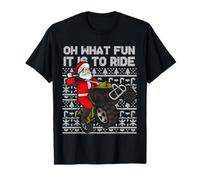 Père Noël en VTT Oh, Quel Plaisir de Conduire Un Vilain Noël T-Shirt