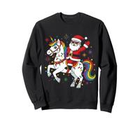 Père Noël équitation Licorne lumières de Noël garçons Sweatshirt