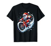 Père Noël équitation VTT drôle de Noël T-Shirt