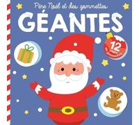 Père Noël et des gommettes géantes couverture bleue