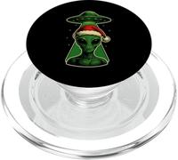 Père Noël Extraterrestre rétro OVNI Noël Science-Fiction Noël PopSockets PopGrip pour MagSafe