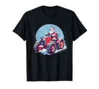 Père Noël Fermier en Action avec Son Tracteur Festif T-Shirt