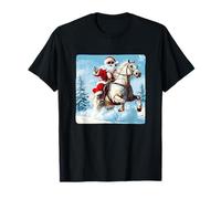 Père Noël Festif au Galop dans Noël T-Shirt