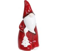 Père Noël Figure Nicolas Céramique Rouge Blanc H20cm Deko XMAS Santa Wichtel