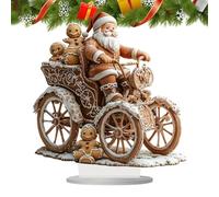 Père Noël - Four- Acrylique, Décoration de Noël | Ornement de Ferme imperméable - Décoration de pelouse de Jardin en Plein air 2D | Figurine du Père Noël - Accessoires pour en Pot