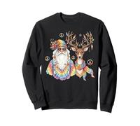 Père Noël Gitan Renne Groovy Hippie Noël Sweatshirt
