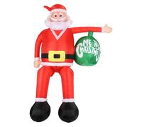 Père Noël Gonflable | Accessoires de Scène Festive | Décorations Gonflables De Père Noël pour - pour Jardin Pelouse Patio Parc Arrière-Cour Allée Balcon Fête Rassemblement Familial