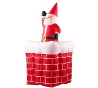 infactory Père Noël Gonflable avec cheminée, 180 cm