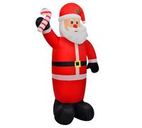 vidaXL Père Noël Gonflable 120 cm Lumières LED Décoration Fête Maison Jardin