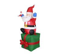 Père Noël Gonflable De Noël - Décoration De Soufflage Éclairée À 1,8 M LED | Polyester De Haute Qualité Décor De en Plein Air | Ventilateur De L'inflateur Automatique Inclus | Ornement De