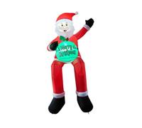 Père Noël Gonflable Grimpeur 180Cm Lumineux | polyester robuste, LED intégré, montage rapide, idéal jardin