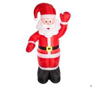 Grand modèle Père Noel gonflable - Hauteur 180 cm - Rouge, blanc et noir