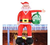 Père Noël gonflable, LED résistant aux intempéries, décoration gonflable pour extérieur, père Noël, pour réunion de famille, patio, jardin, cour, balcon, fête