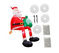 Père Noël Gonflable Lumineux 2,45M LED | polyester 210T, LED intégré, montage facile, dégonflage pour rangement