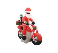vidaXL Père Noël gonflable sur moto LED IP44 160 cm 289304