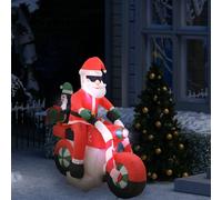 Père Noël Gonflable sur Moto LED IP44 160cm Décoration Jardin Extérieur vidaXL