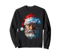 Père Noël Graphique de Noël X-Mas Art Polygone Père Noël Sweatshirt
