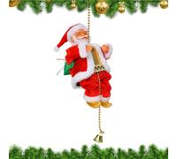 Père Noël grimpant - Musique - Décoration électrique animée à piles - Décoration de Noël pour fête d'anniversaire, bureau, salon, appartement, chambre