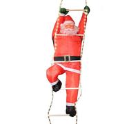 Père Noël grimpeur 120/240 cm sur échelle illuminée par LED pour intérieur et extérieur
