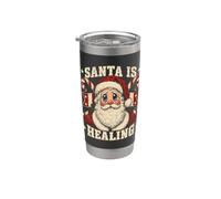 Père Noël guérit Noël Gen Alpha Funny Meme Gobelet isotherme en acier inoxydable double paroi