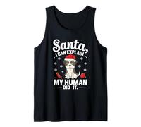 Père Noël I Can Explain Christmas Pet Naughty and Nice Dog Humour Débardeur