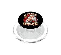 Père Noël, Je Sais où tu vis, drôle de Noël PopSockets PopGrip pour MagSafe