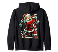 Père Noël Jouant au Golf, Golf et Sports de Vacances Sweat à Capuche