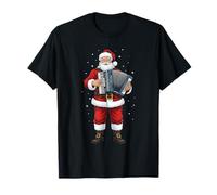 Père Noël Jouant de l'accordéon Noël T-Shirt