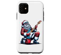 Père Noël Jouant Un Solo sur la Guitare électrique drôle Coque pour iPhone 11