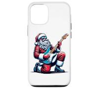 Père Noël Jouant Un Solo sur la Guitare électrique drôle Coque pour iPhone 12/12 Pro