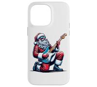 Père Noël Jouant Un Solo sur la Guitare électrique drôle Coque pour iPhone 14 Pro Max