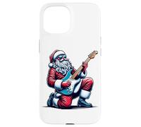 Père Noël Jouant Un Solo sur la Guitare électrique drôle Coque pour iPhone 15