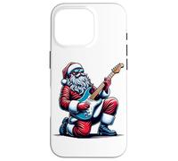 Père Noël Jouant Un Solo sur la Guitare électrique drôle Coque pour iPhone 16 Pro