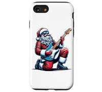 Père Noël Jouant Un Solo sur la Guitare électrique drôle Coque pour iPhone SE (2020) / 7/8