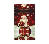 Père Noël joyeux, léger, tombant et facile à installer, le drapeau est adapté pour une utilisation en intérieur et en extérieur.