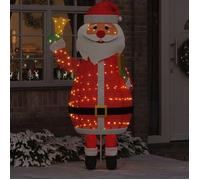 vidaXL Décoration Père Noël 100×180 cm tissu 200 LED blanc chaud intérieure et extérieure