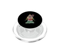 Père Noël mus musant avec Une Canne à Sucre d'orge Merry Christmas PopSockets PopGrip pour MagSafe