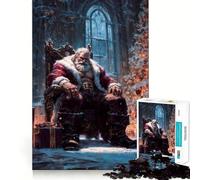 Père Noël musclé︰ Puzzle de 1000 pièces pour Adultes, représentant la Salle du trône d'hiver, idéal pour développer Son Esprit et se détendre Un Cadeau Charmant ! (50x75cm)